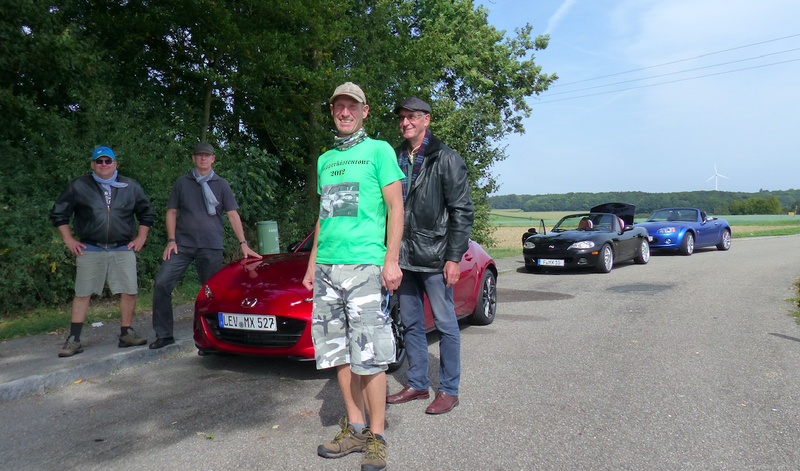 I did meet some awesome Mazda Miata enthusiasts at an Autobahn rest stop, though. Zoom into the guy’s shirt.